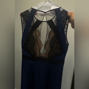 Navy blue and black gown